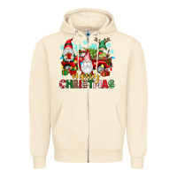 Sandshell merry christmas gnome truck Zipper Hoodie - texasbilliewilder
