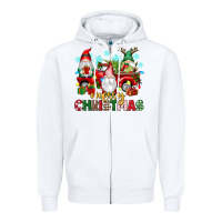 White merry christmas gnome truck Zipper Hoodie - texasbilliewilder