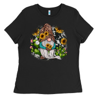 Black gnomes sunflower cactus Ladies Tee - JahusDesignShop