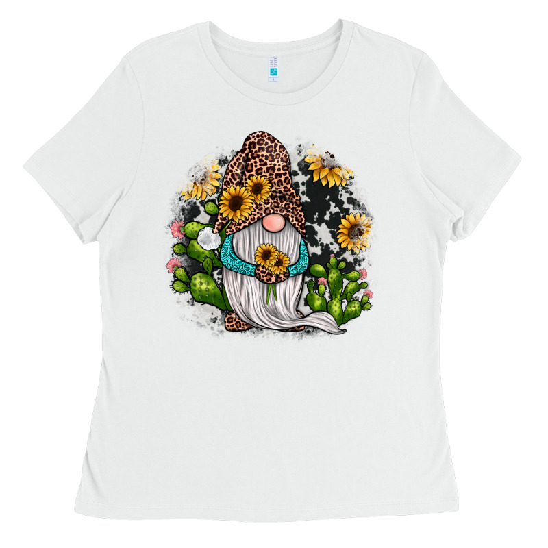 Gnomes Sunflower Cactus Ladies Tee by JahusDesignShop | Teevron