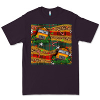 Plum christmas school bus seamless pattern Premium Tee - BundleAndBundleShop