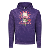 Cloud Purple valentine's day skull Vintage Hoodie - MaliasSmallBusiness
