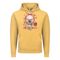 Vintage Mustard valentine's day skull Vintage Hoodie - MaliasSmallBusiness