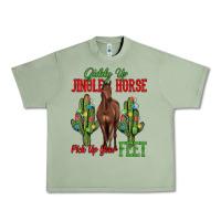 Oil Green giddy up jingle horse pick up your feet Urban Heavy Tee - MaliasSmallBusiness