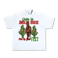 White giddy up jingle horse pick up your feet Urban Heavy Tee - MaliasSmallBusiness
