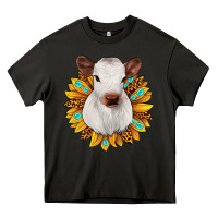 Asphalt sunflower heifer Heavy Core Tee - JahusDesignShop