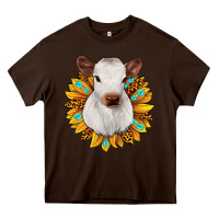 Chocolate Brown sunflower heifer Heavy Core Tee - JahusDesignShop