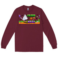Burgundy creep it real libbey glass Long Sleeve Tee - BundleAndBundleShop
