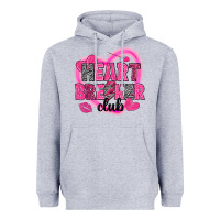 Heather Grey Heart breaker club Valentine's Day Heavyweight Hoodie - HowdyJamesFarm