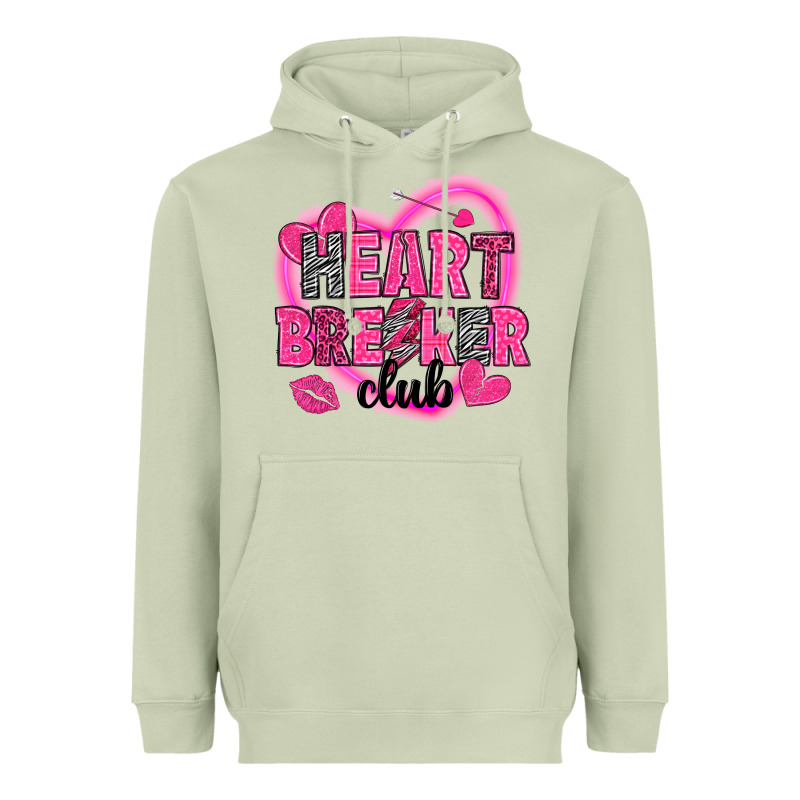 Heart Breaker Club Valentine's Day Heavyweight Hoodie by HowdyJamesFarm | Teevron