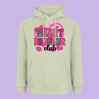 Heart Breaker Club Valentine's Day Heavyweight Hoodie Designed By Howdyjamesfarm