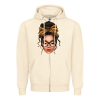 Sandshell caucasian leopard messy bun Zipper Hoodie - texasbilliewilder