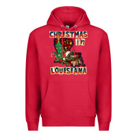 Cardinal christmas in louisiana Premium Hoodie - CowGirlArtShop