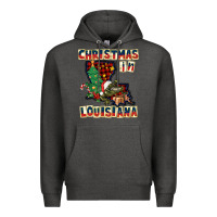 Charcoal Heather christmas in louisiana Premium Hoodie - CowGirlArtShop