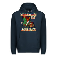 Navy christmas in louisiana Premium Hoodie - CowGirlArtShop