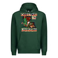 Sports Green christmas in louisiana Premium Hoodie - CowGirlArtShop