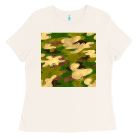 Bone camouflage seamless pattern Ladies Tee - BundleAndBundleShop