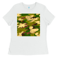 White camouflage seamless pattern Ladies Tee - BundleAndBundleShop