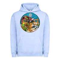 Pigment Grape Ice Christmas  farm animals Urban Hoodie - FaDigitalArtStudio