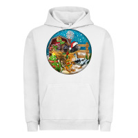 Pigment Lunar Rock Christmas  farm animals Urban Hoodie - FaDigitalArtStudio