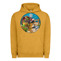 Pigment Peanut Butter Christmas  farm animals Urban Hoodie - FaDigitalArtStudio