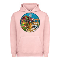 Pigment Salmon Christmas  farm animals Urban Hoodie - FaDigitalArtStudio