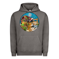 Pigment Tornado Christmas  farm animals Urban Hoodie - FaDigitalArtStudio