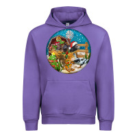 Tulip Christmas  farm animals Urban Hoodie - FaDigitalArtStudio