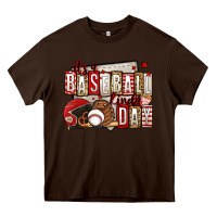Chocolate Brown it's a baseball kinda day Heavy Core Tee - Jasminsmagicworld