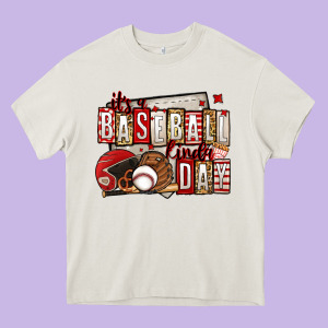 It's A Baseball Kinda Day Heavy Core Tee Designed By Jasminsmagicworld