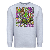 Heather Grey Mardi Saurus Rex Premium Sweatshirt - HowdyJamesFarm