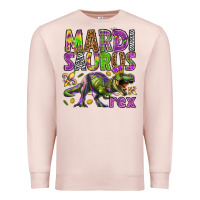 Pale Pink Mardi Saurus Rex Premium Sweatshirt - HowdyJamesFarm