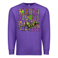 Purple Mardi Saurus Rex Premium Sweatshirt - HowdyJamesFarm