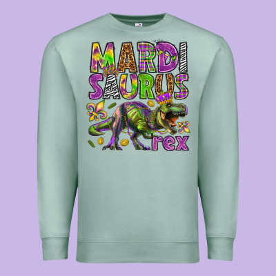 Mardi Saurus Rex Premium Sweatshirt Designed By Howdyjamesfarm