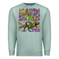 Seafoam Mardi Saurus Rex Premium Sweatshirt - HowdyJamesFarm