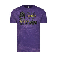 Cloud Purple the best things in life mess up your hair Vintage Tee - MaliasSmallBusiness