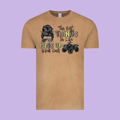 The Best Things In Life Mess Up Your Hair Vintage Tee Designed By Maliassmallbusiness