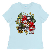 Baby Blue farm truck,noel gnome Ladies Tee - JahusDesignShop