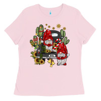 Bubblegum Pink farm truck,noel gnome Ladies Tee - JahusDesignShop