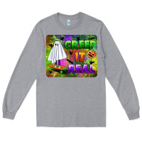 Heather Grey creep it real mousepad Long Sleeve Tee - BundleAndBundleShop