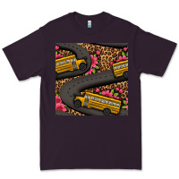 Plum flower leopard school bus seamless pattern Premium Tee - BundleAndBundleShop