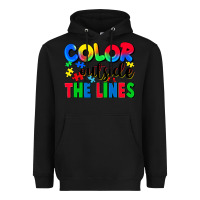 Black Color outside the lines Heavyweight Hoodie - CowGirlArtShop