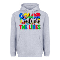 Heather Grey Color outside the lines Heavyweight Hoodie - CowGirlArtShop