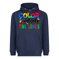 Navy Color outside the lines Heavyweight Hoodie - CowGirlArtShop