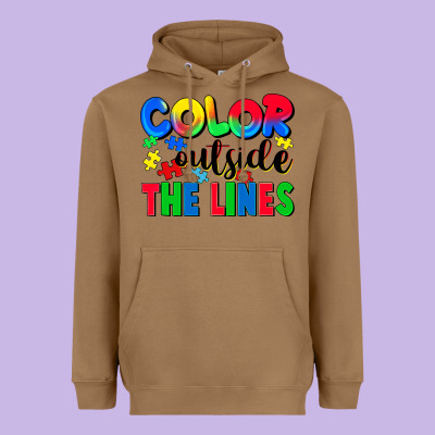 Color Outside The Lines Heavyweight Hoodie Designed By Cowgirlartshop