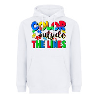 White Color outside the lines Heavyweight Hoodie - CowGirlArtShop
