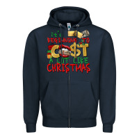 Navy It's beginning to cost a lot like Christmas Zipper Hoodie - NancyCooperArtShop