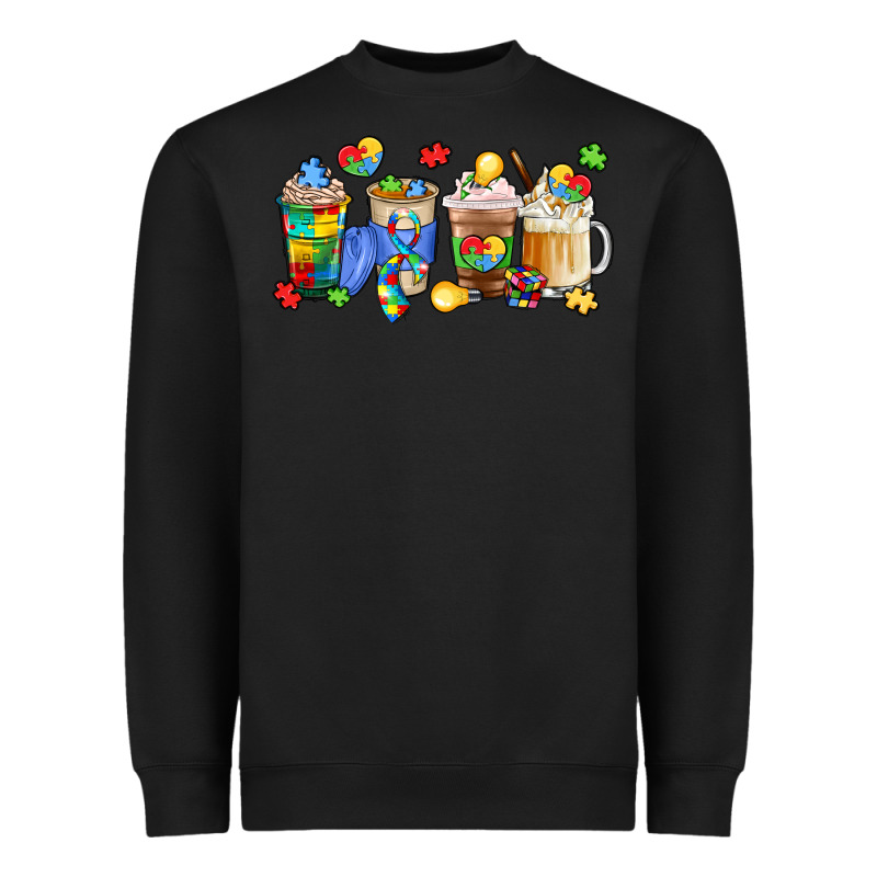 Image Title Puzzlethemed Beverages And Accessories Heavyweight Sweatshirt by LillyAllenDesigns | Teevron