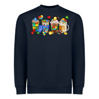 Navy image title puzzlethemed beverages and accessories Heavyweight Sweatshirt - LillyAllenDesigns