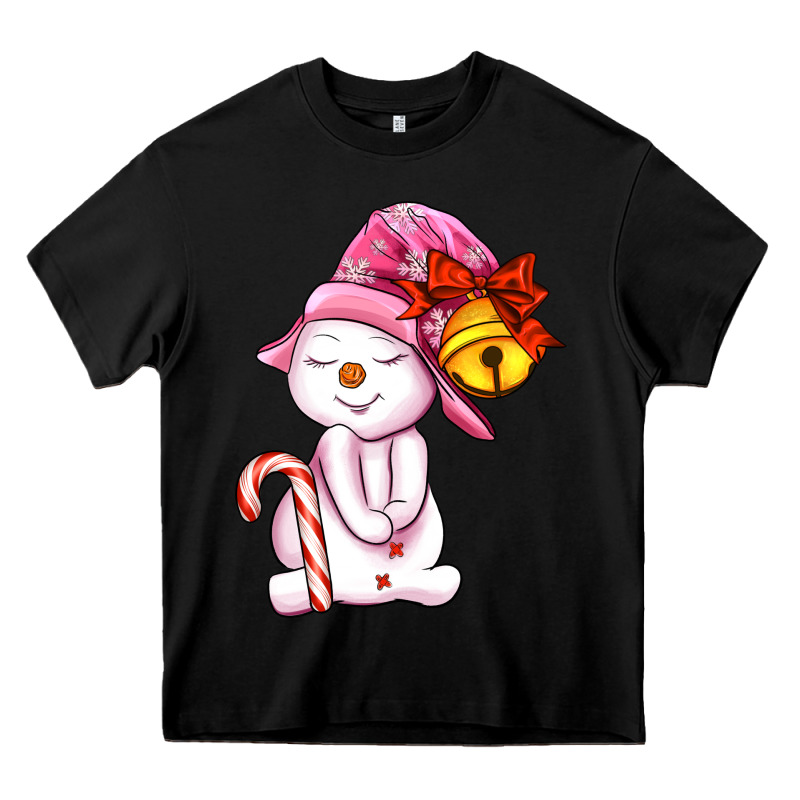 Winter Pink Snowman Heavy Core Tee by AdoDesignShop | Teevron
